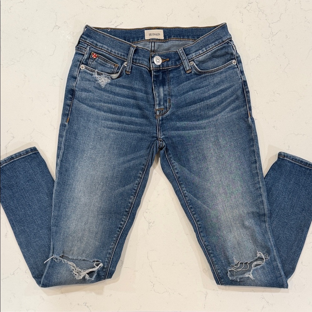 Hudson Krista Ripped Skinny Jeans